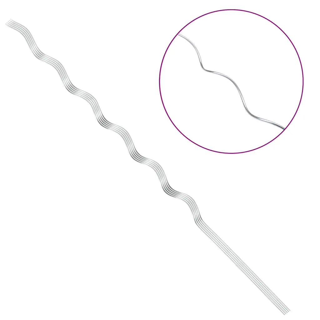Supporto per piante 5 pcs Argento 150 x 0,6 x 0,6 cm Acciaio 4107051