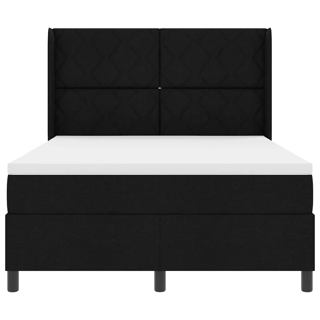 Letto a molle con materasso Nero 200 x 160 cm Tessuto 3341716
