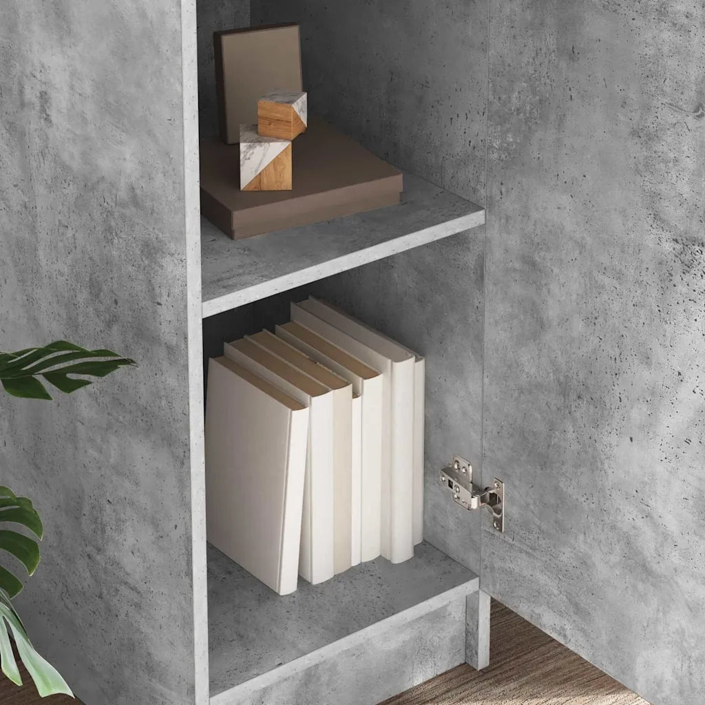 Credenza Grigio cemento 35 x 39 x 168 cm 869333