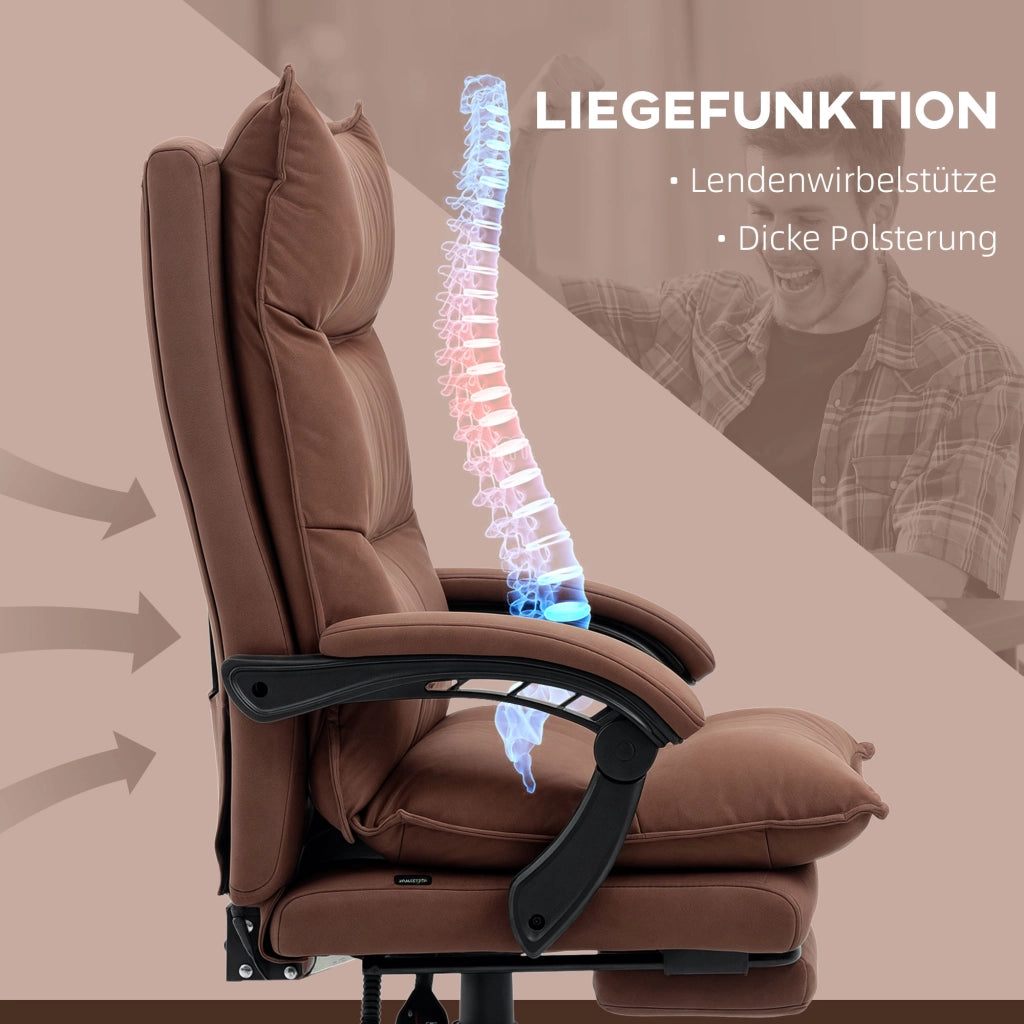 Sedia da ufficio con massaggio e riscaldamento ¨C Minimal ¨C marrone, 120 kg