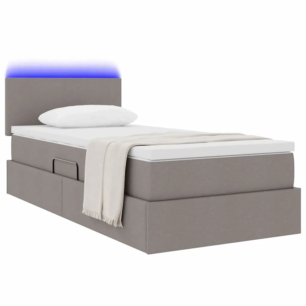 Letto con contenitore e LED con led Talpa 100 x 200 cm Tessuto