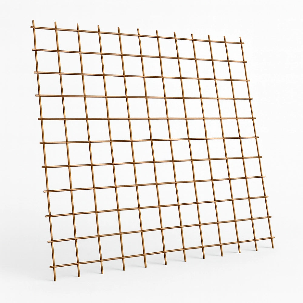Rete elettrosaldata edilizia ferro grezzo Ø 8 mm maglia 20x20 cm foglio 1,5x1 m