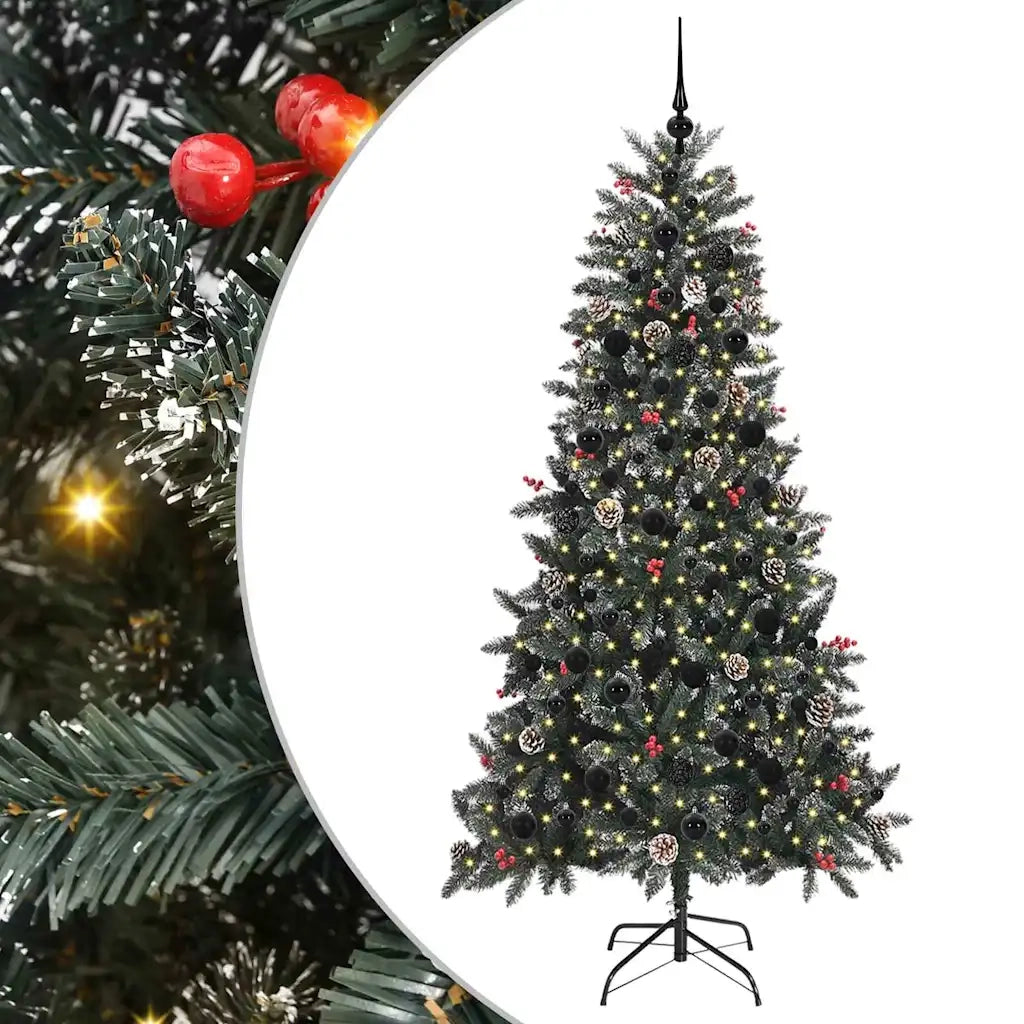 Albero di Natale Artificiale-Albero Natalizio con 300 LED Verde 210 cm 411635