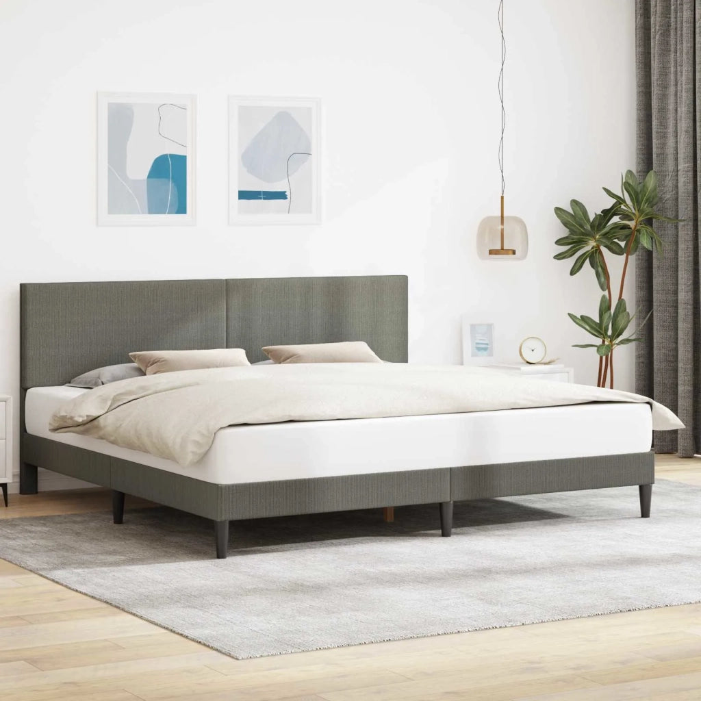 Struttura del letto-Giroletto Grigio Chiaro 200 x 200 cm Tessuto in Cords