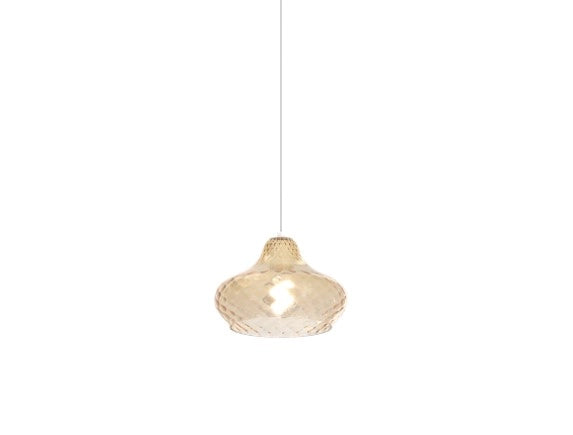 SOSP. OTTONE SATINATO 3 LUCI RETTANGOLARE VETRI (2 X PICCOLO + 1 X GRANDE) TUTTI AMBRA 1191OS-S3 RMIX-AM