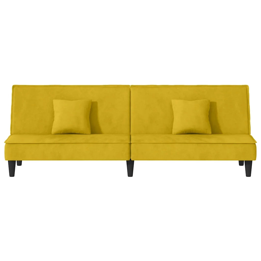 Divano Letto Giallo in Velluto 351912
