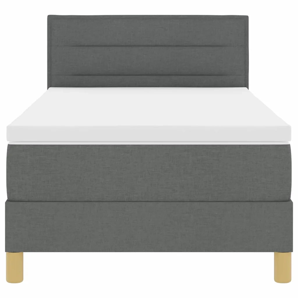 Letto a Sorgente LED Grigio scuro 80 x 200 cm Tessuto 3342318
