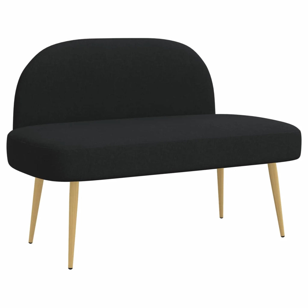 Panchina imbottita con schienale Nero 110 x 60 x 76 cm CFW4827065