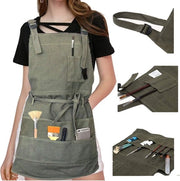 Schort in Canapa - 9 Tasche - Regolabile - Schort per Falegnameria - Schort per Pittori - Schort per Artigiani - per Uomo - 95*71cm