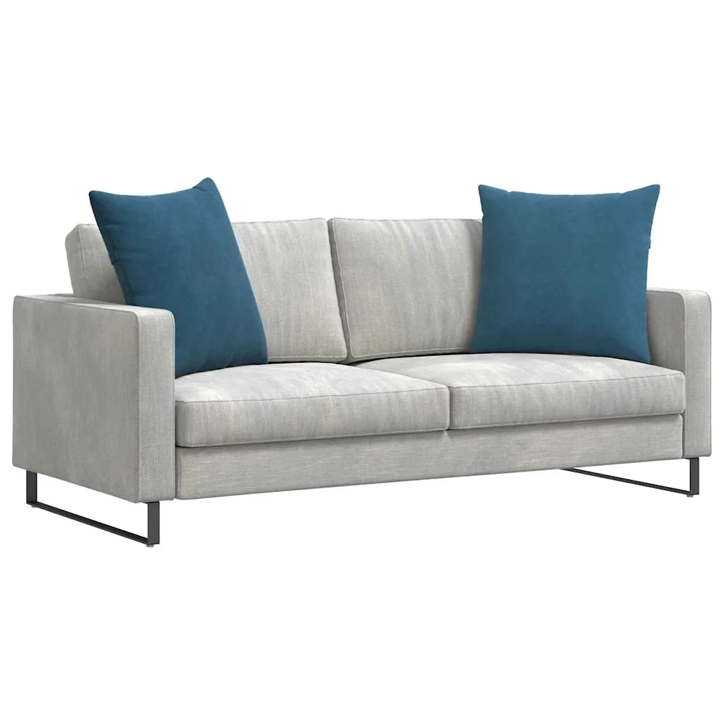 Cuscini da Divano 2 pz-Set di 2 Cuscini per Sofa Blu 60 x 60 cm Tessuto in Cords 444435