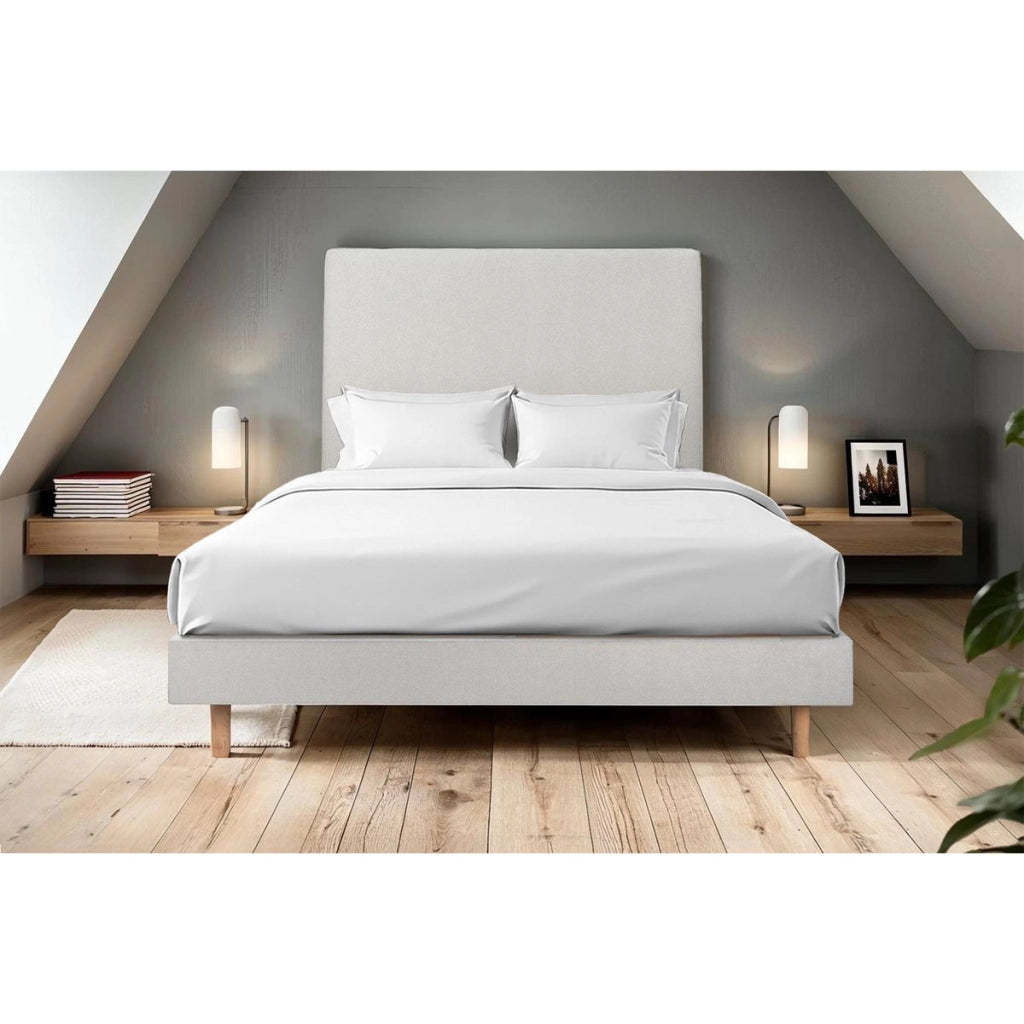 Letto 180x200 cm con testata imbottita - Tessuto velluto
