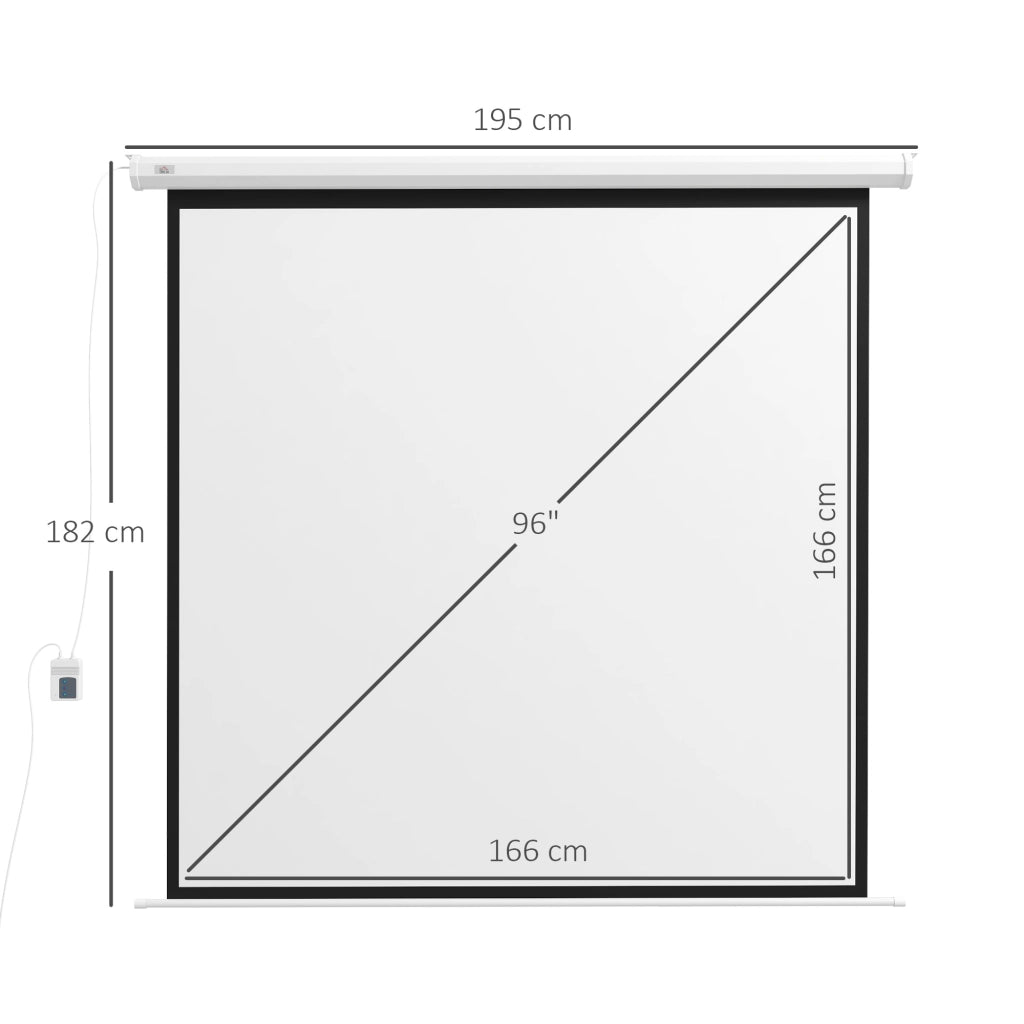 Telo da proiezione 96 pollici 4K HD ¨C Zephmum ¨C Bianco 195x182x8 cm