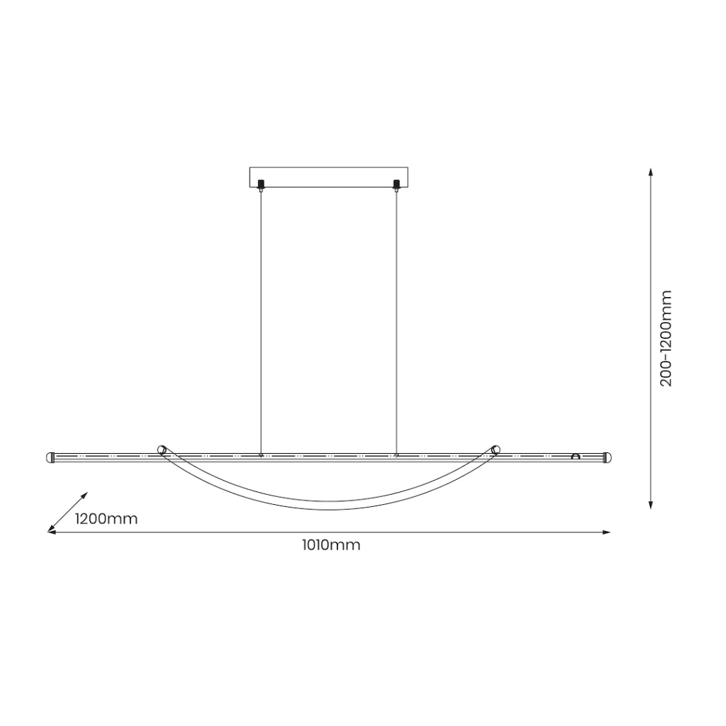 Lampada sospensione Milagro AMBAR nera LED 35W 4000K