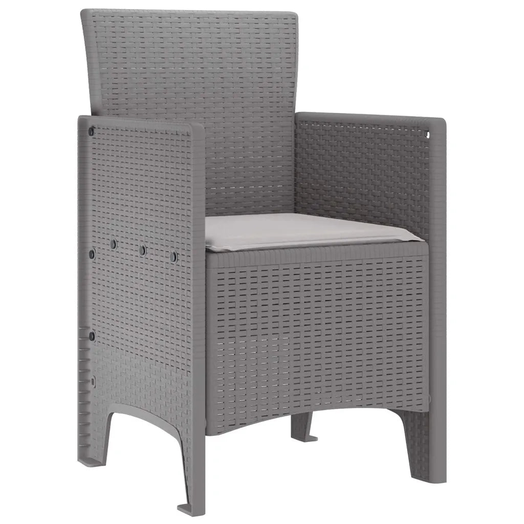 Sedia da Giardino 4 pcs Grigio chiaro 53 x 49 x 85 cm 847485