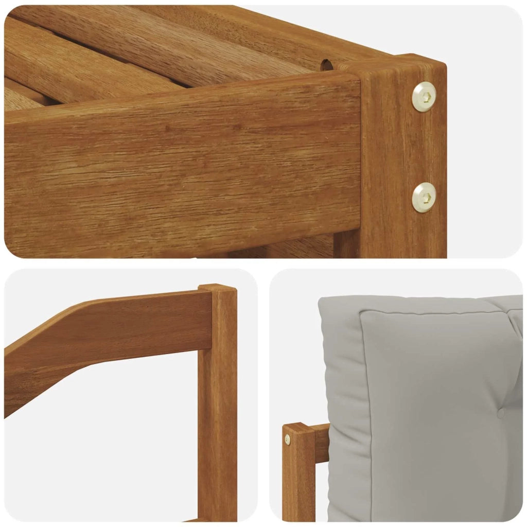 Set divani con cuscino 6 pcs Grigio Naturale e Chiaro 3373916