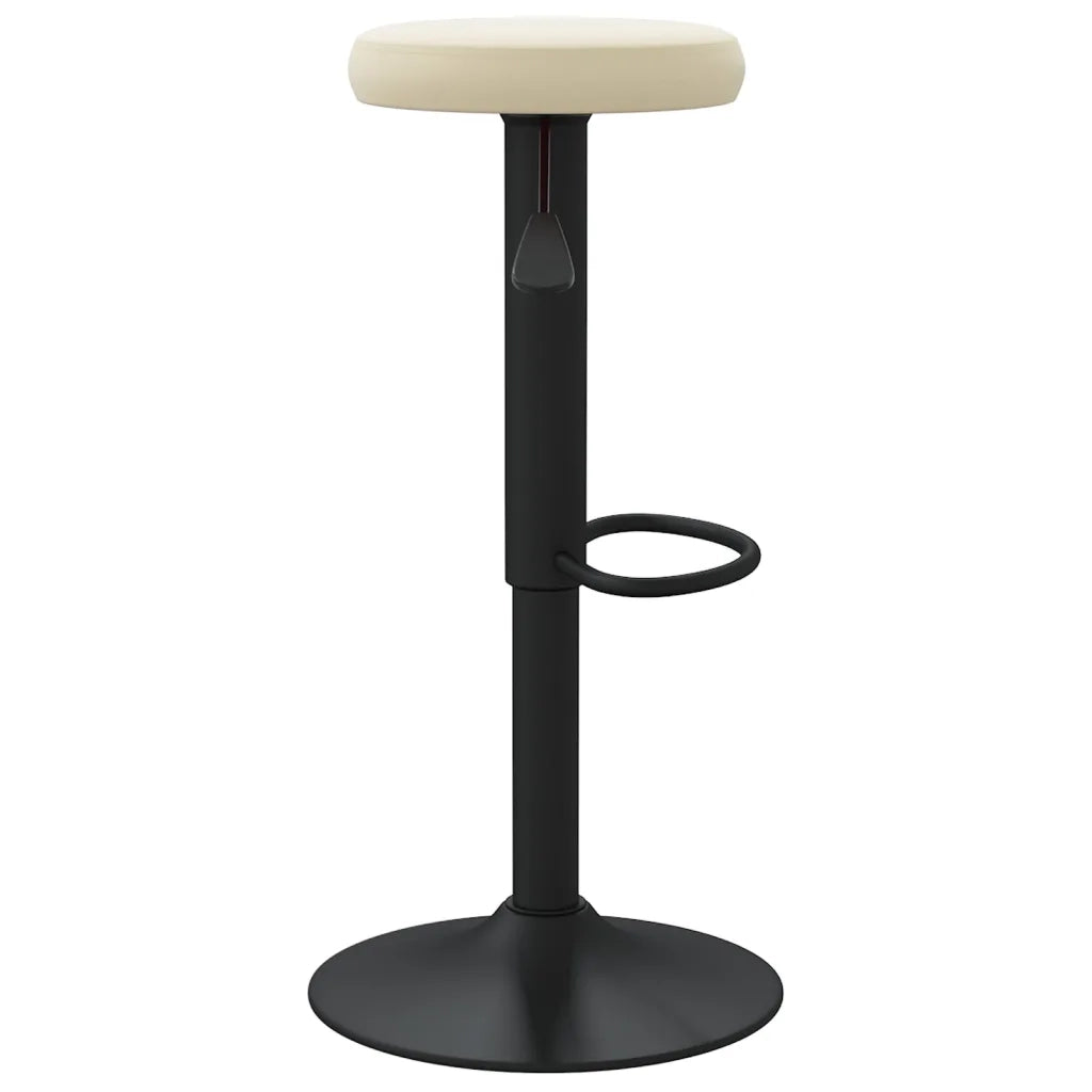 Sedie da Bar 2 pz Crema in Velluto 333142