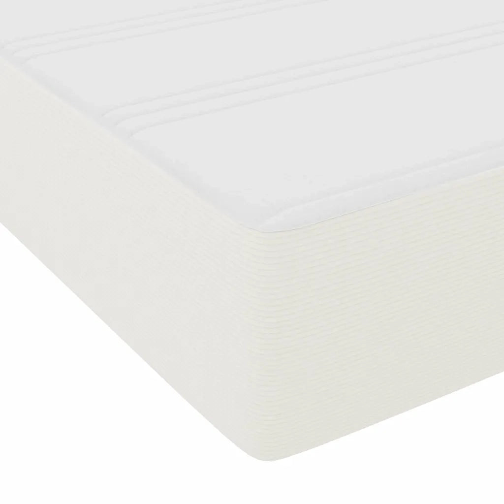 Struttura del letto con materasso Crema 140 x 200 cm Tessuto 3399127