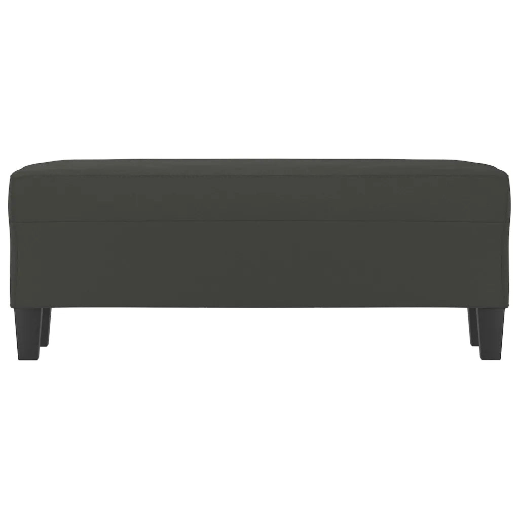 Panca-Sgabello grigio scuro 100x35x41 cm in Microfibra