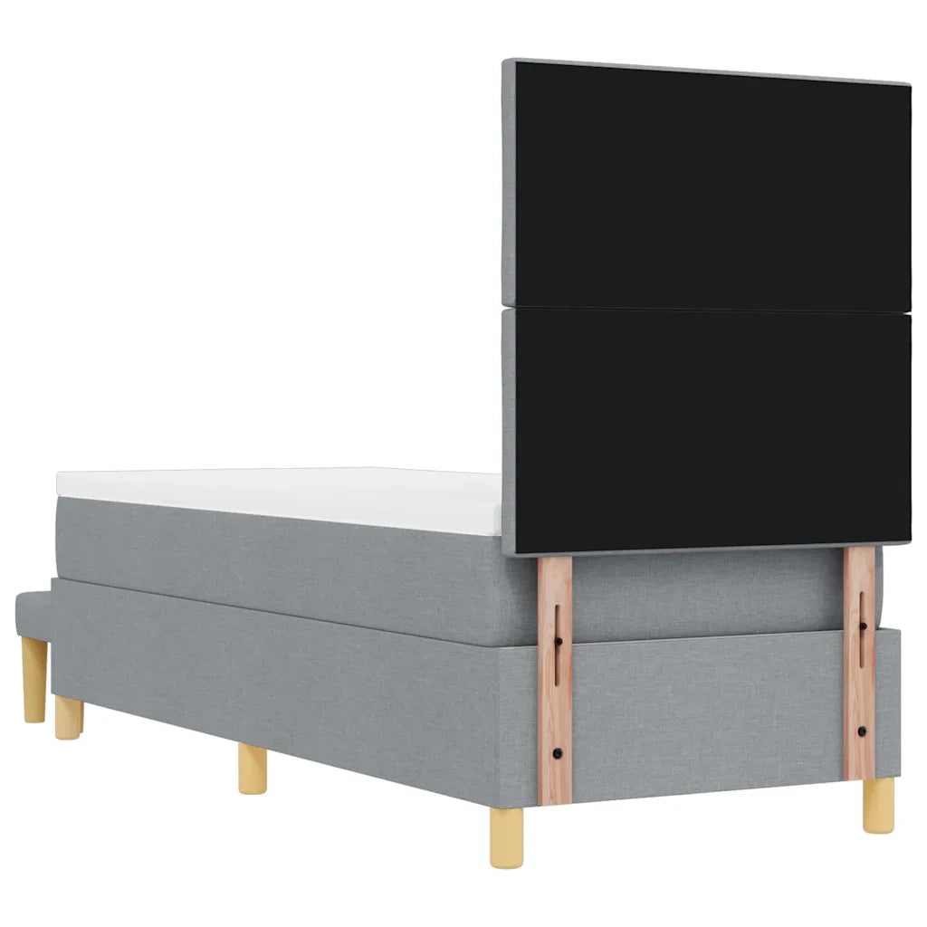 Letto a molle con testiera Grigio chiaro 200 x 80 cm Tessuto 3344331