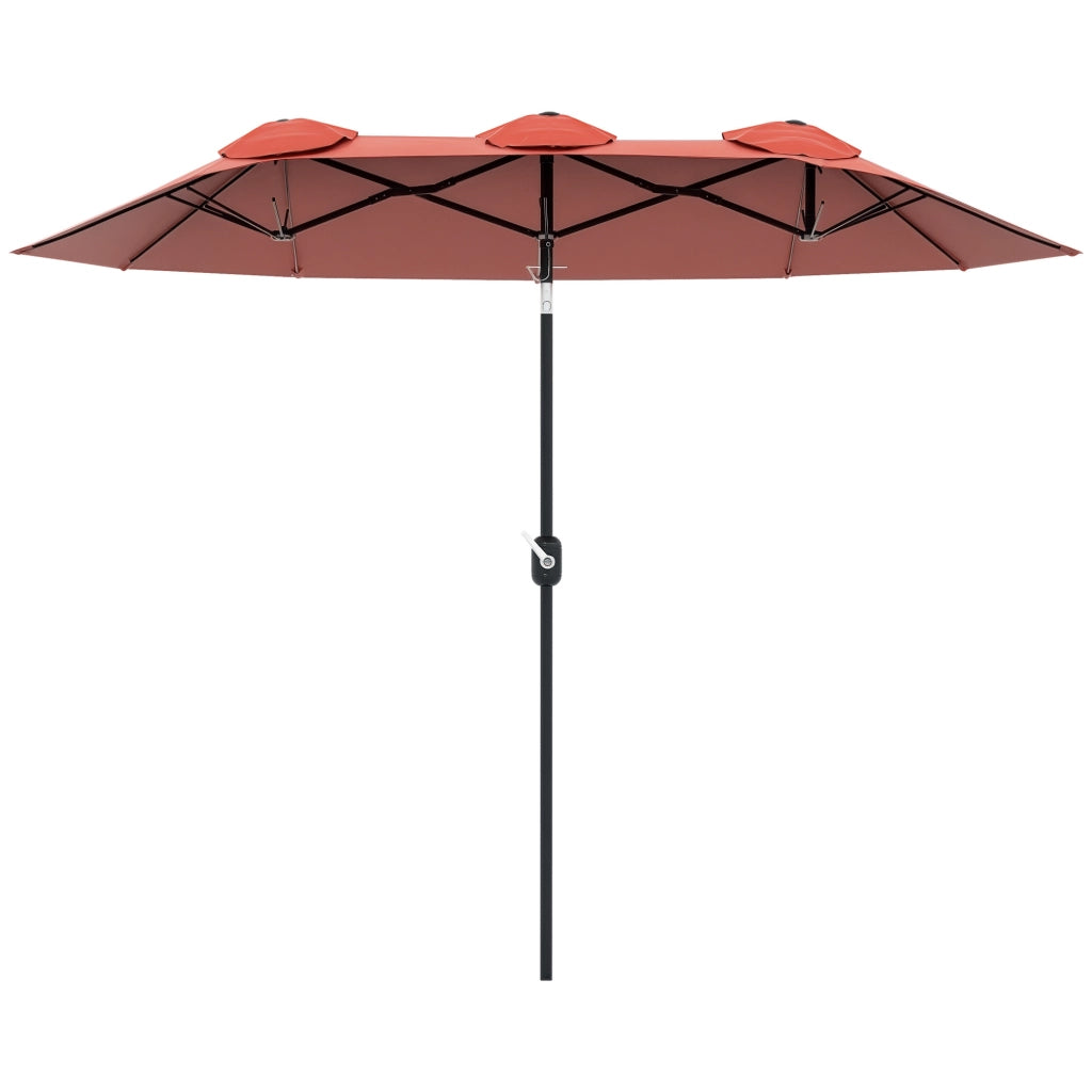 Ombrellone da Giardino Doppio ¨C zephmum ¨C Rosso 295x152x222 cm