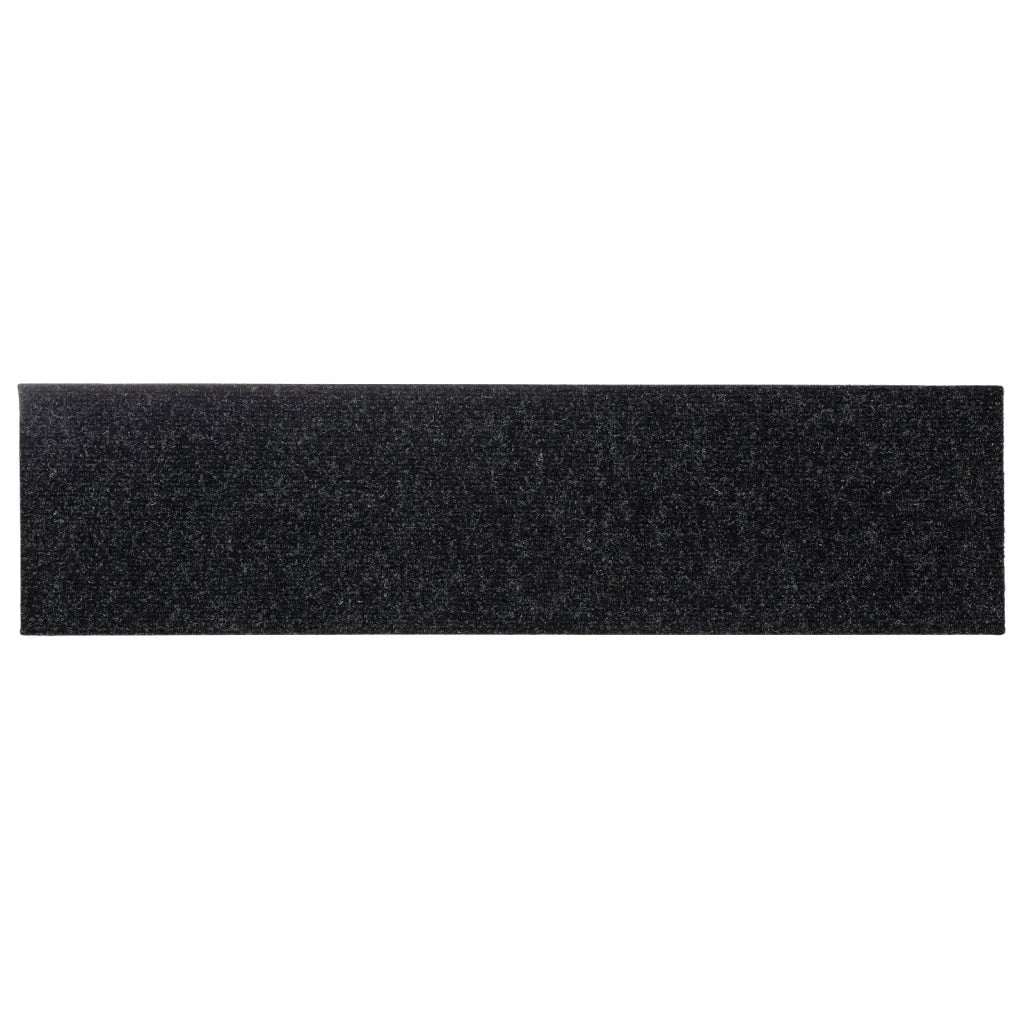 Tappetini per scale autoadesivi 15 pz | Gradini per Scale 76x20 cm neri rettangolari