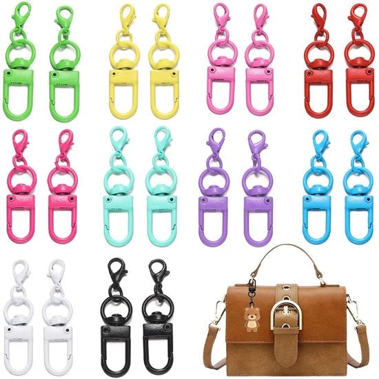 Ferraglie a gancio colorate - 20 pezzi - Clip metalliche