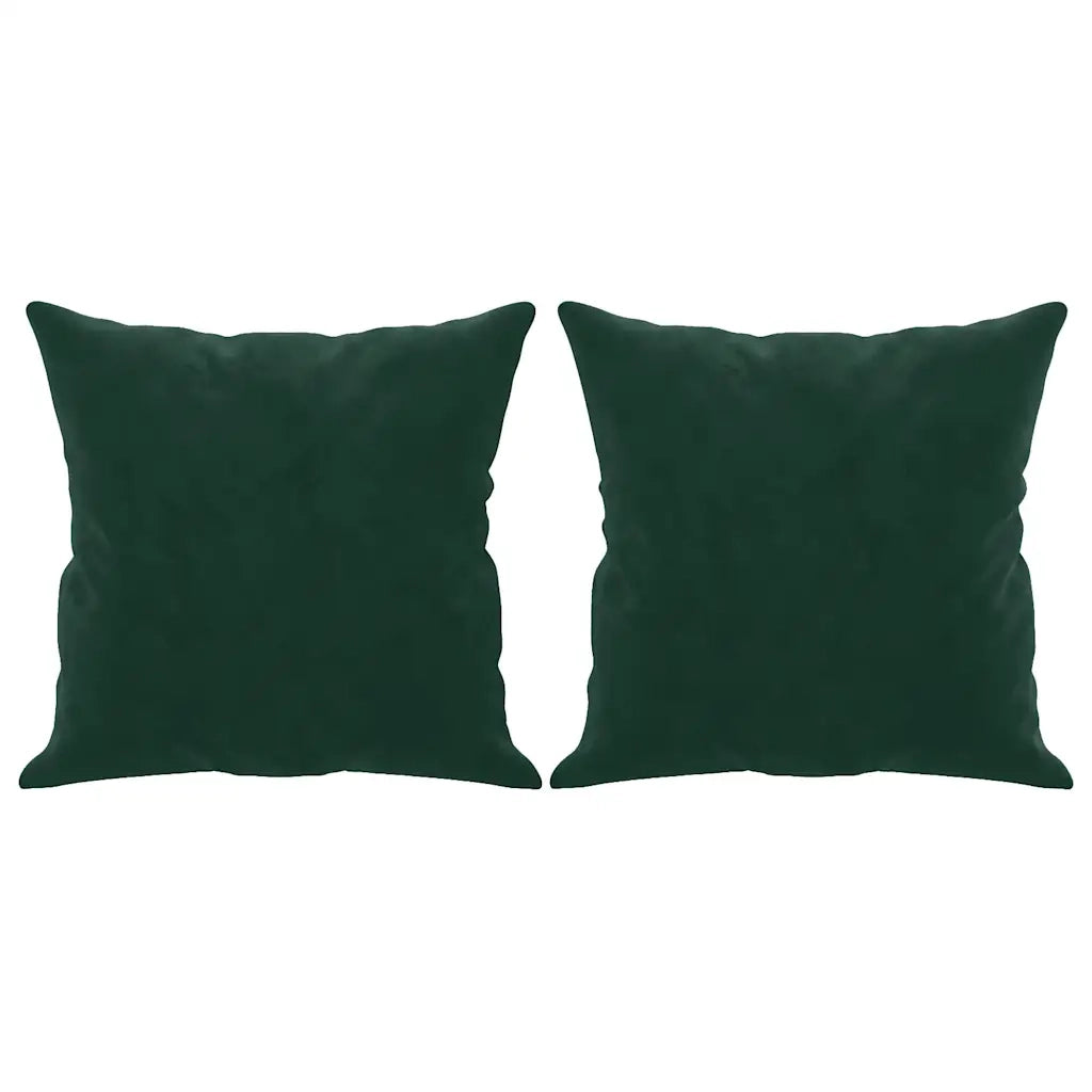 Divano a 3 Posti con Cuscini Verde Scuro 180 cm in Velluto 3200957