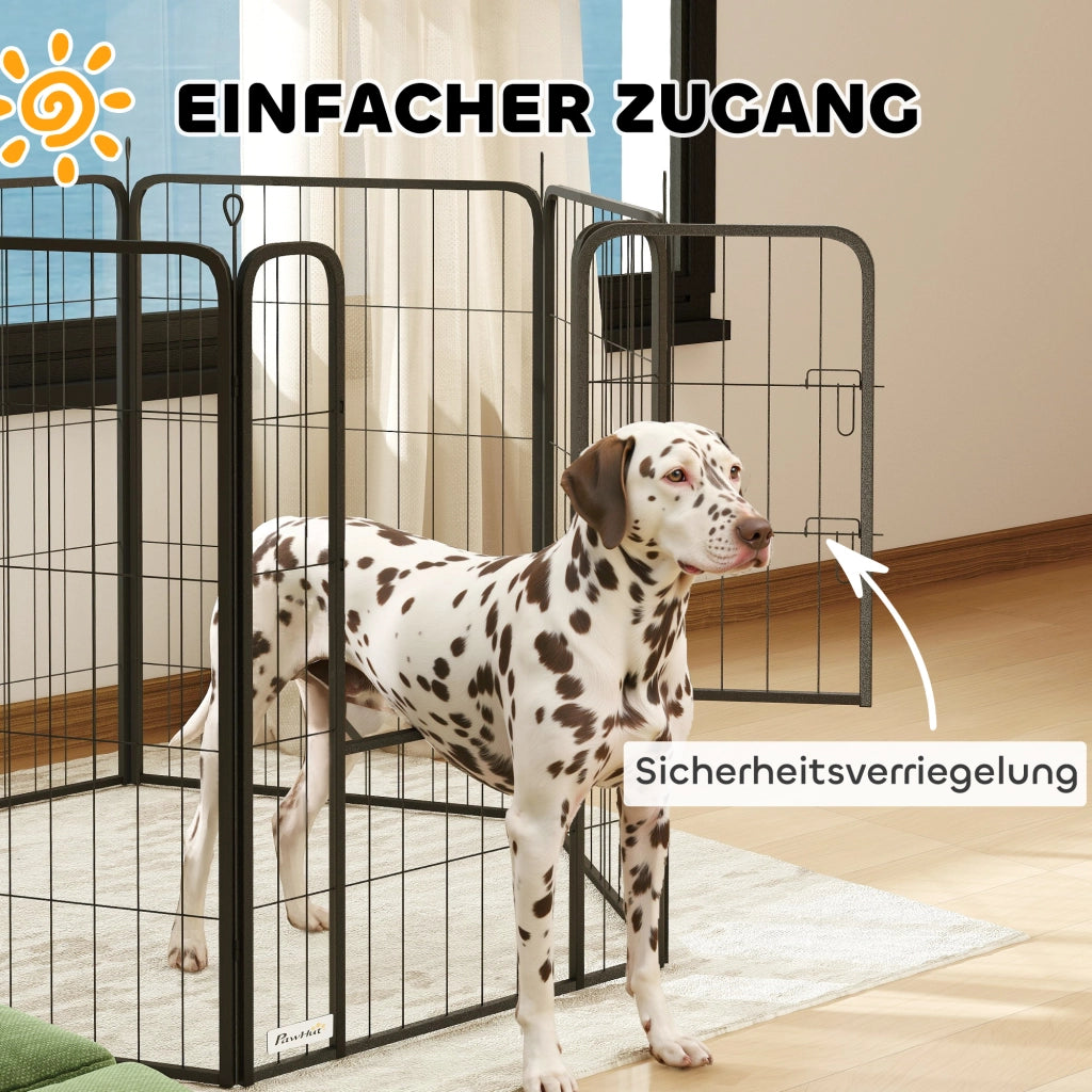 Recinto per Cani 6 Pannelli ¨C Zephmum ¨C Grigio 100x100x100 cm
