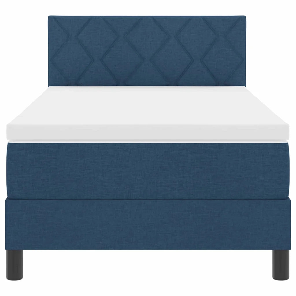 Letto a molle con testiera Blu 100 x 200 cm Tessuto 3338747