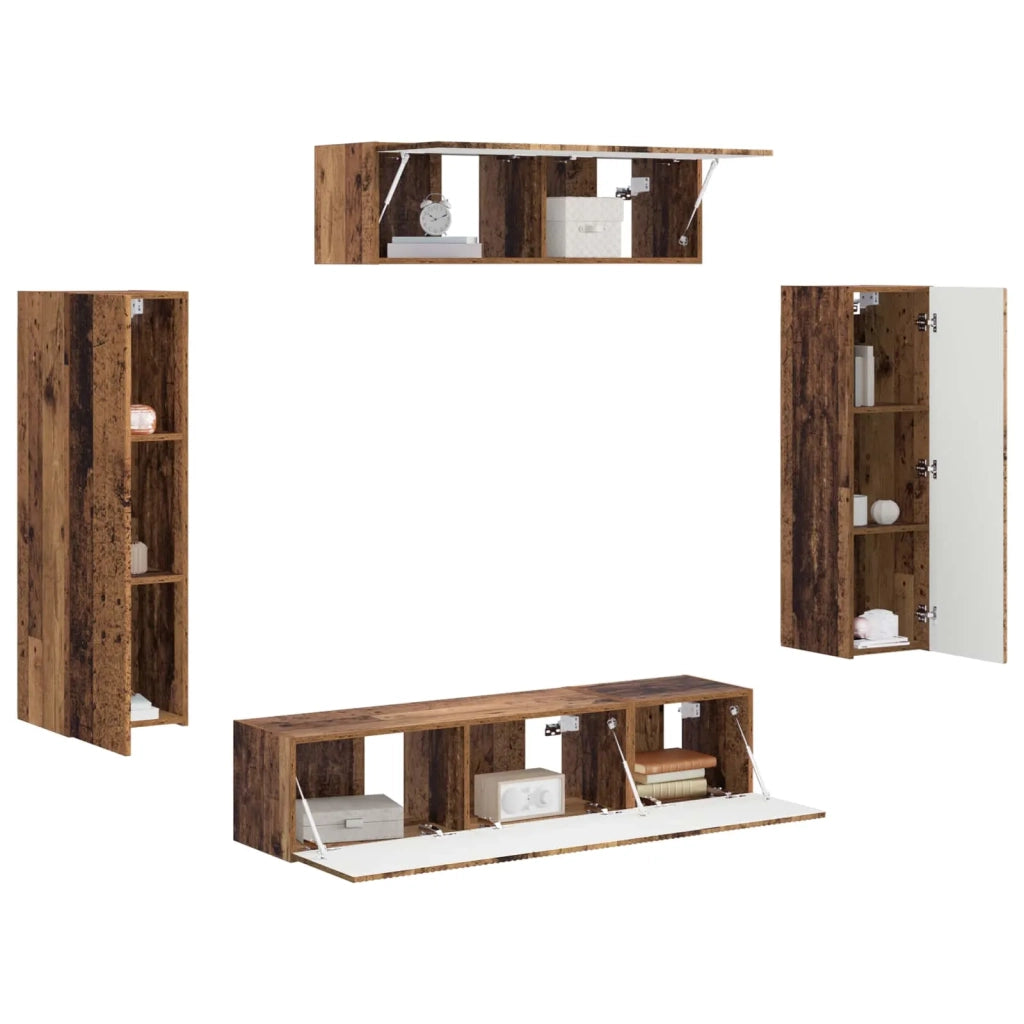 Mobile TV 5 pcs Legno vecchio