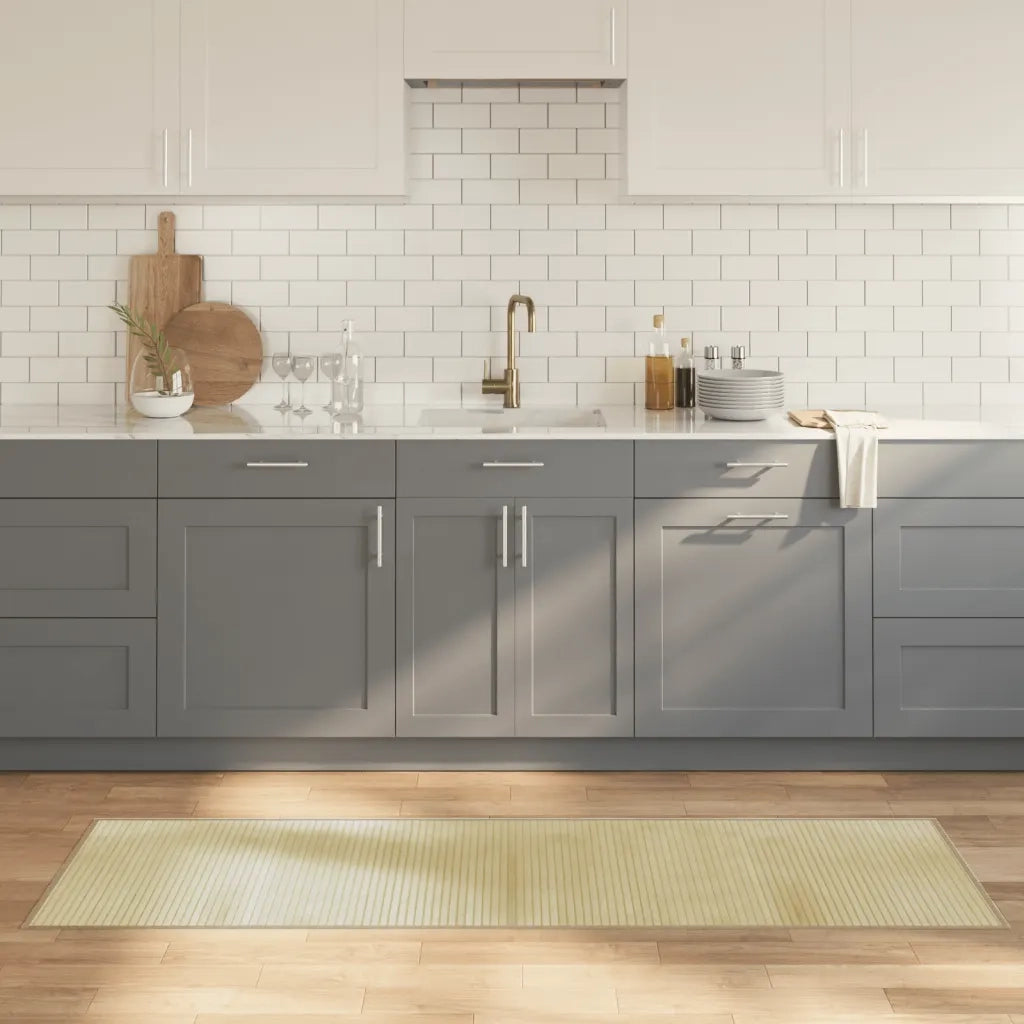 Tappeto Rettangolare Naturale Chiaro 60x200 cm in Bambù 376837