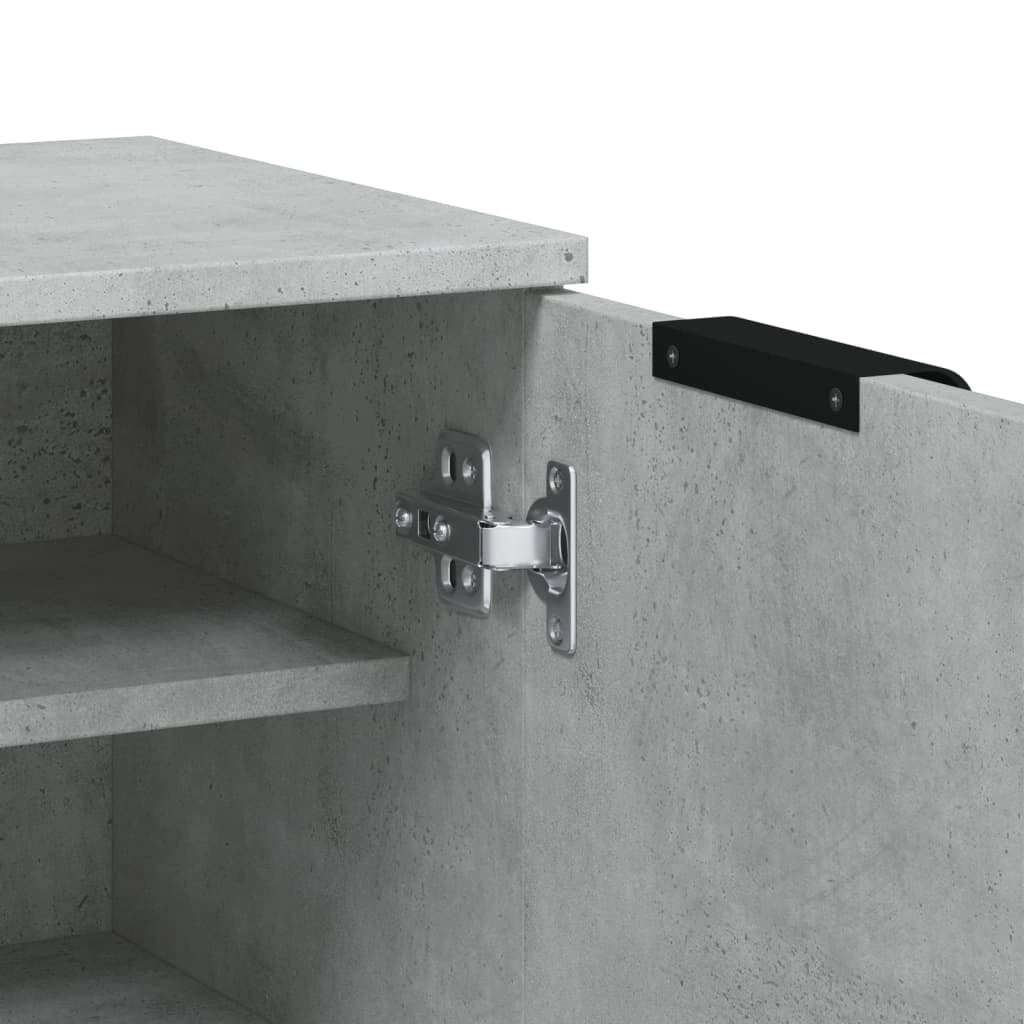 Scarpiera mobiletto portascarpe mobile per ingresso/corridoio/soggiorno 59 x 35 x 100 cm legno ingegnerizzato grigio 02_0021823
