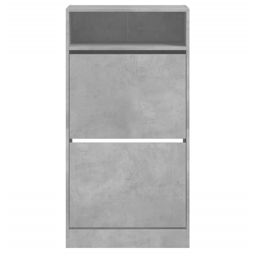 Scarpiera mobile contenitore per scarpe mobile per ingresso/corridoio/soggiorno 60 x 34 x 116 cm legno ingegnerizzato grigio 02_0021829