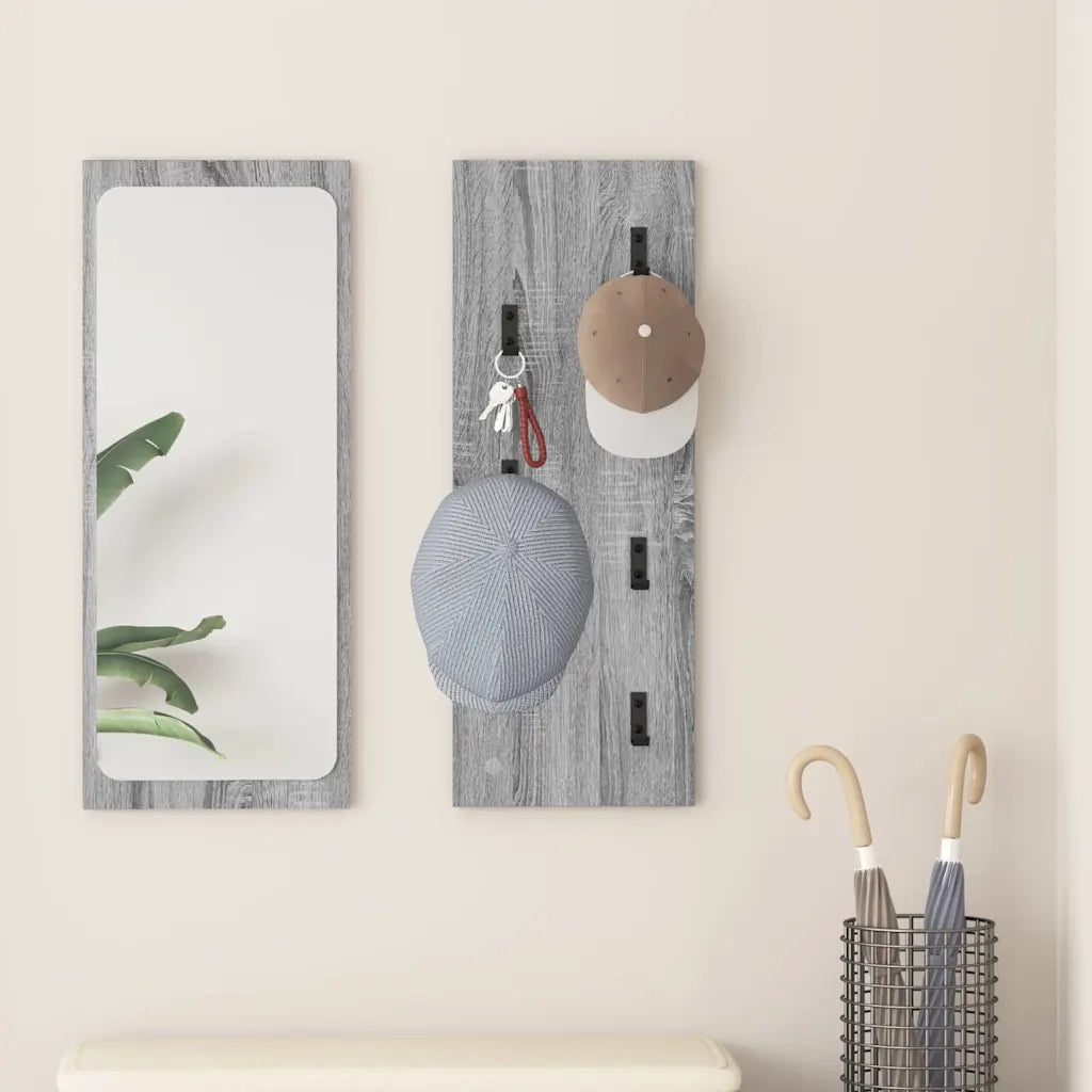 Appendiabiti a muro A parete Grigio Sonoma 30 x 1,5 x 80 cm 874472