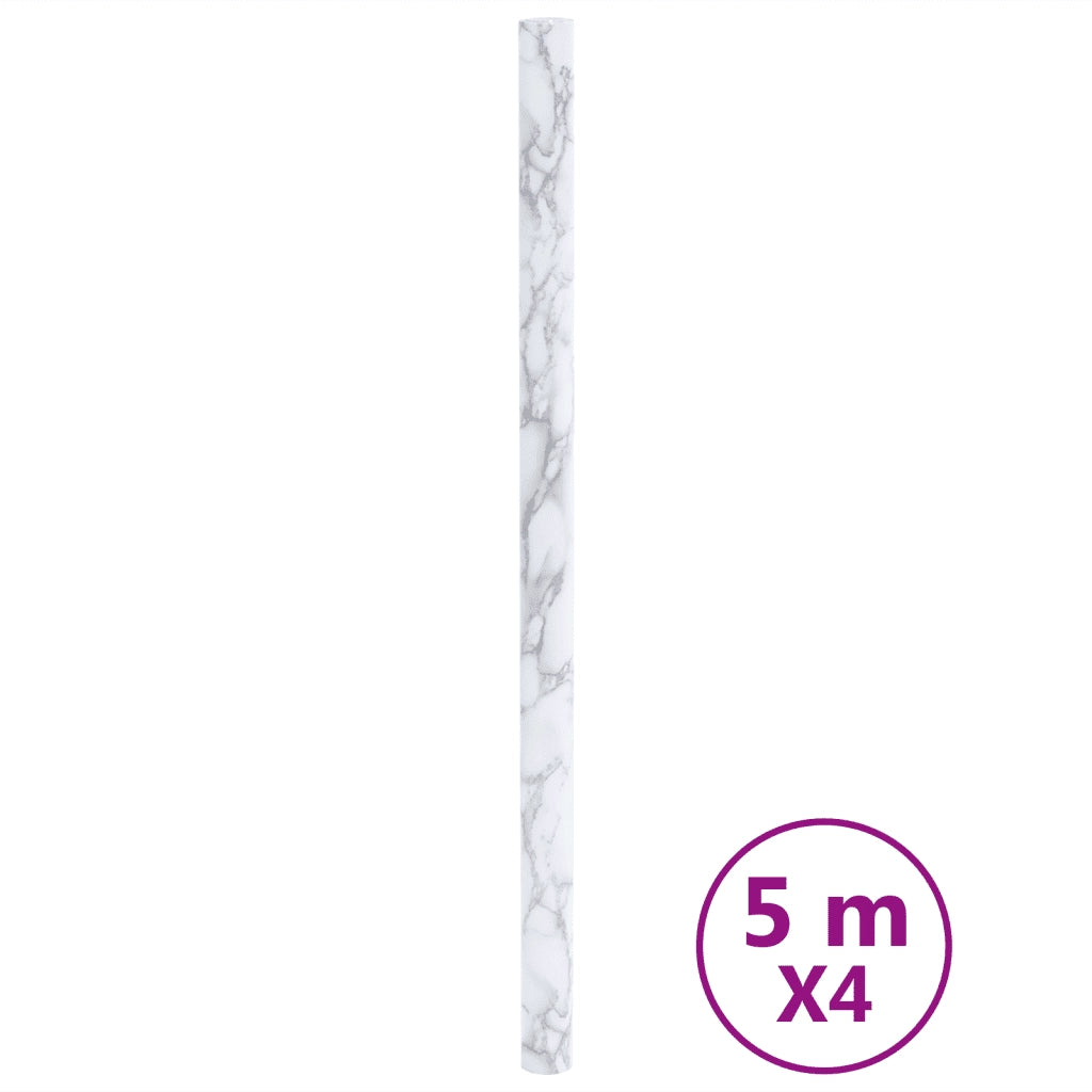 Adesivi per Mobili Autoadesivi Bianco Marmoreo 90x500 cm in PVC 3206487