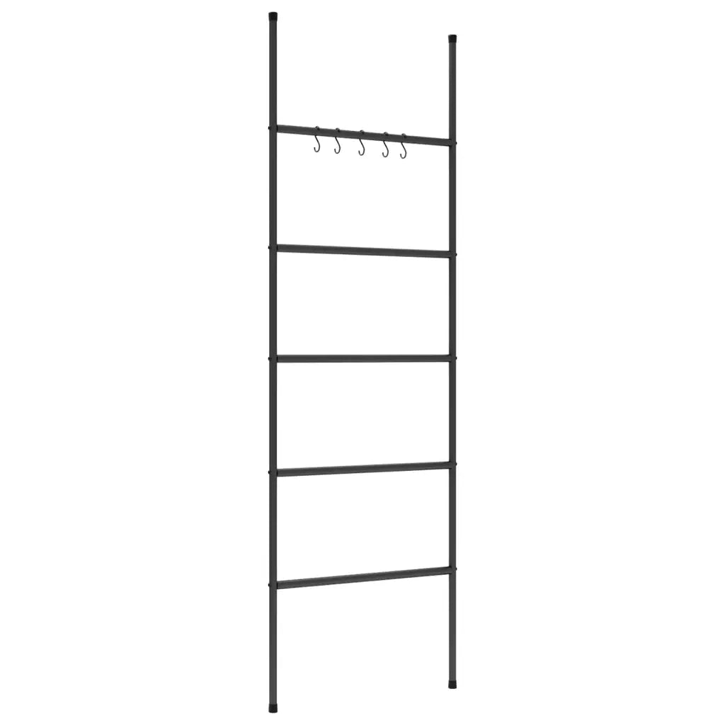 Scala portasciugamani a 5 ripiani nera 58x175 cm in ferro 343114