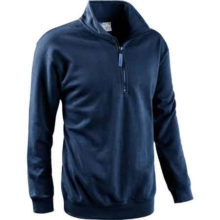 FELPA CON ZIP CORTA BLU Tg. XL