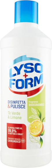 LYSOFORM LIQUIDO PER PAVIMENTI 1,1 LT DISINFETTA E PULISCE TE VERDE E LIMONE