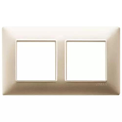 VIMAR PLANA - PLACCA 4M (2+2) INT57 CHAMPAGNE OPACO