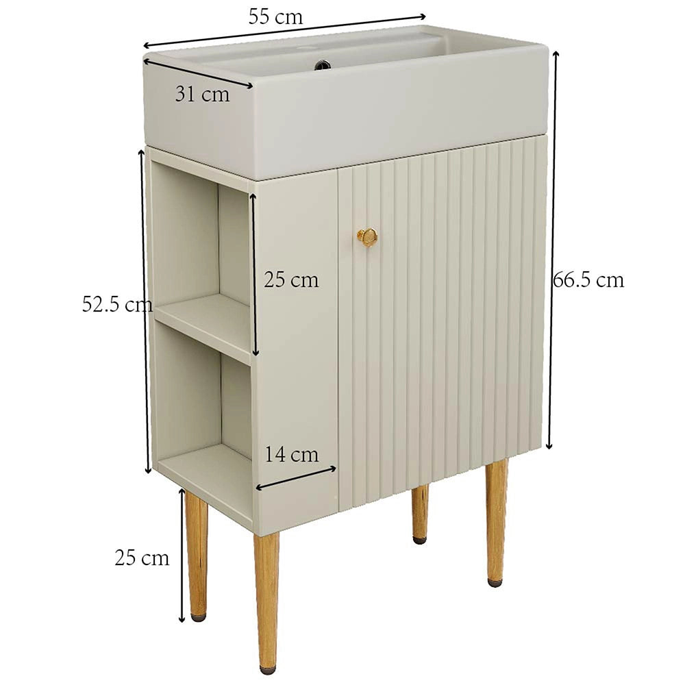 Mobile bagno lavabo - Xylo - 55 cm bianco