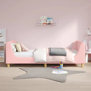 Struttura letto bambini con testata-Giroletto per bambini Rosa 90 x 200 cm Boucl¨¦ 483580