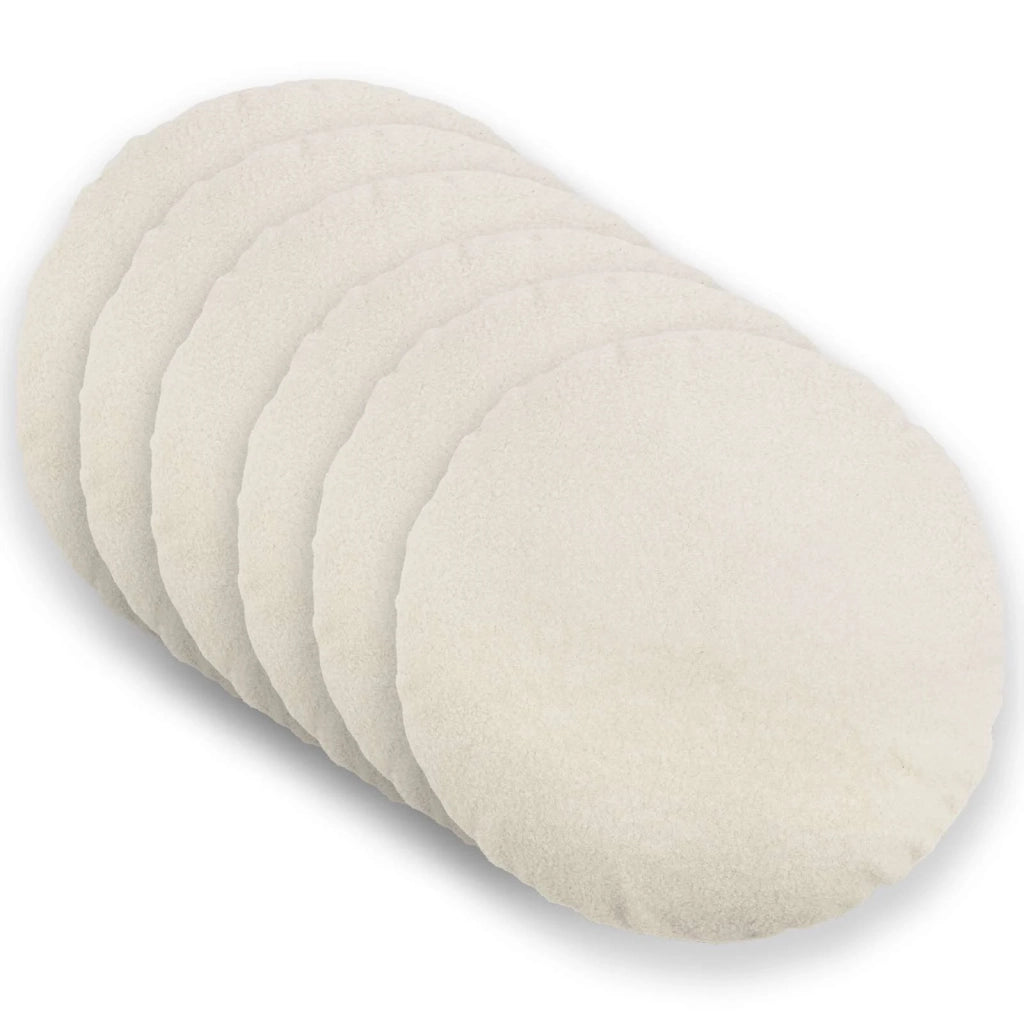 Federa 6 pcs HEERLEN Crema Ø 60 cm Bouclé 922944
