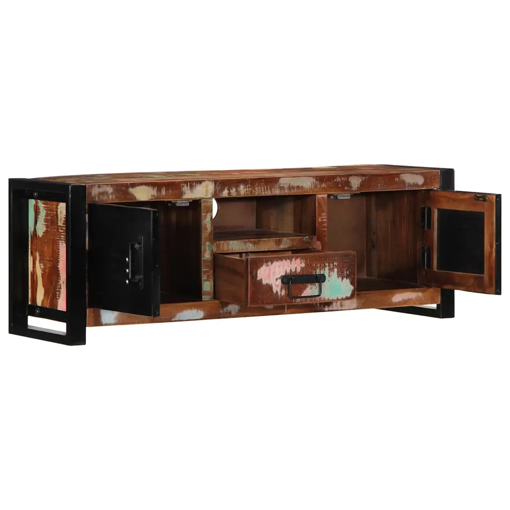 Mobile TV | Armadietto TV | Mobile Porta TV 100x30x35 cm in Legno Massello di Recupero