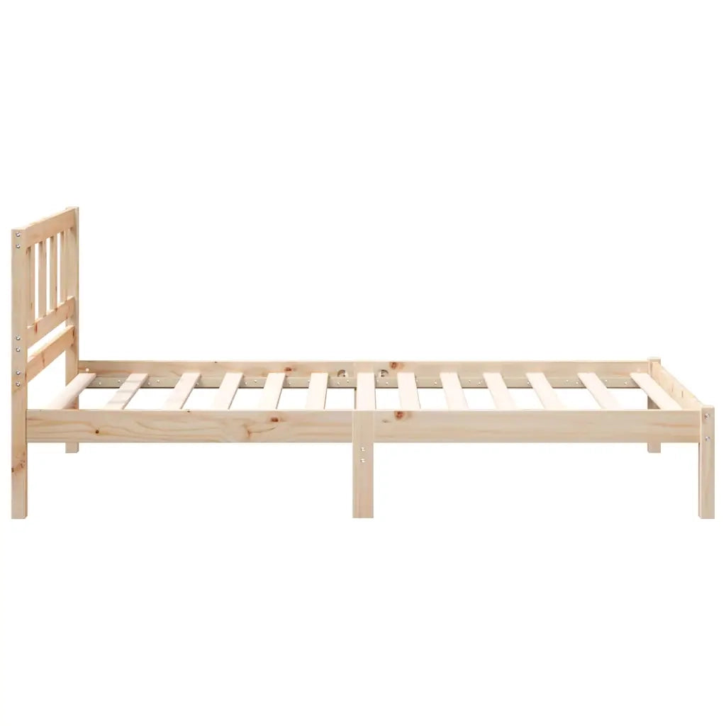 Letto singolo | Letto per adulti | Struttura del letto Marrone 75 x 190 cm Pino massello