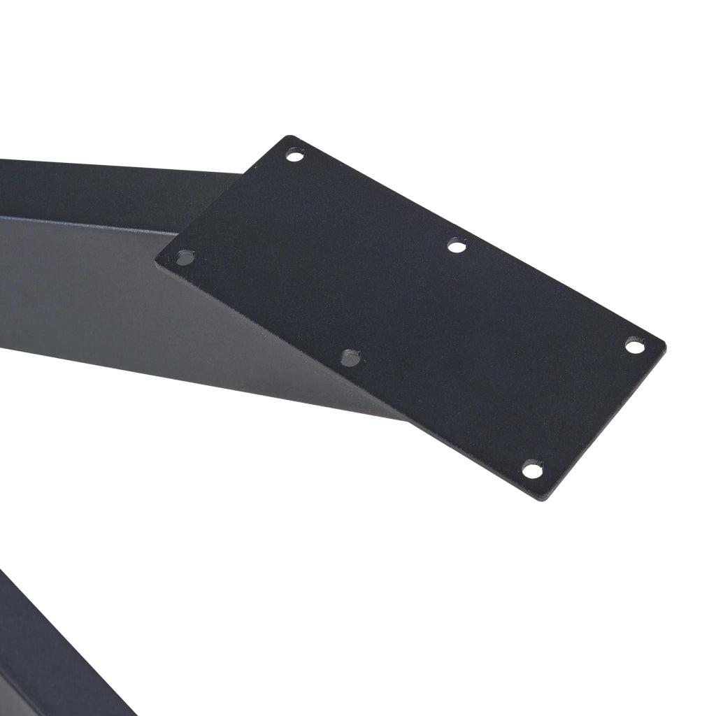 Gamba Centrale Oberau a Forma Stella per Tavolo Fai da te 85 x 85 x 71 cm Acciaio Nero [en.casa]