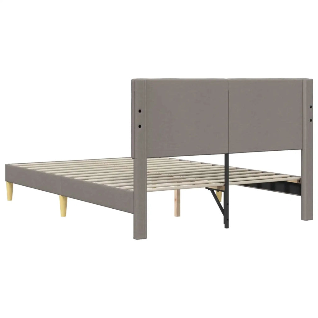 Letto matrimoniale | Letto per adulti | Struttura del letto con testiera Tortora 140 x 190 cm Tessuto