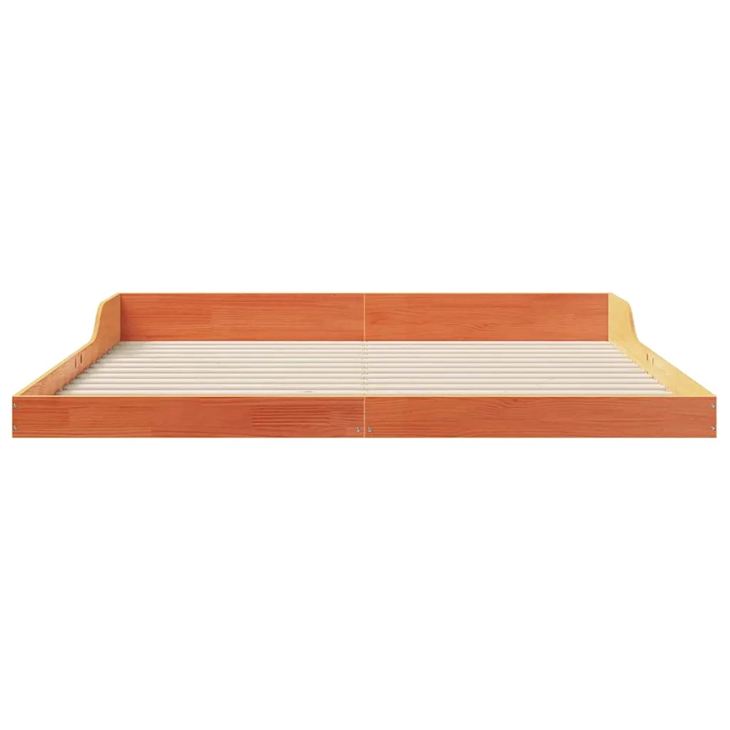 Struttura del letto Marrone cerato 200 x 220 cm Pino massello 873384