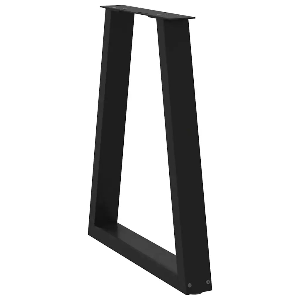 Gambe per tavolo da pranzo a forma di V 2 pz nere 60x(72-73,3) cm in acciaio 4012564
