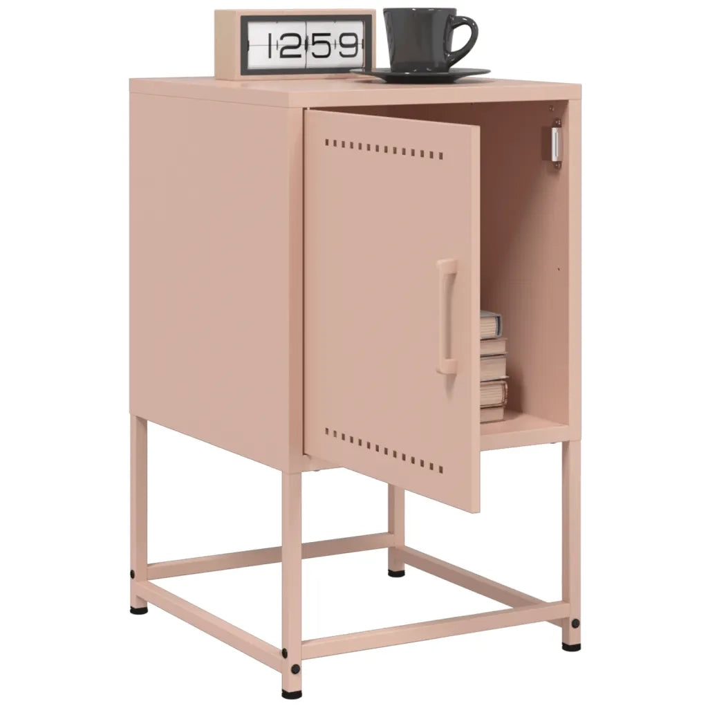Comodini 2 pz Rosa 36x39x60,5 cm in Acciaio 846449