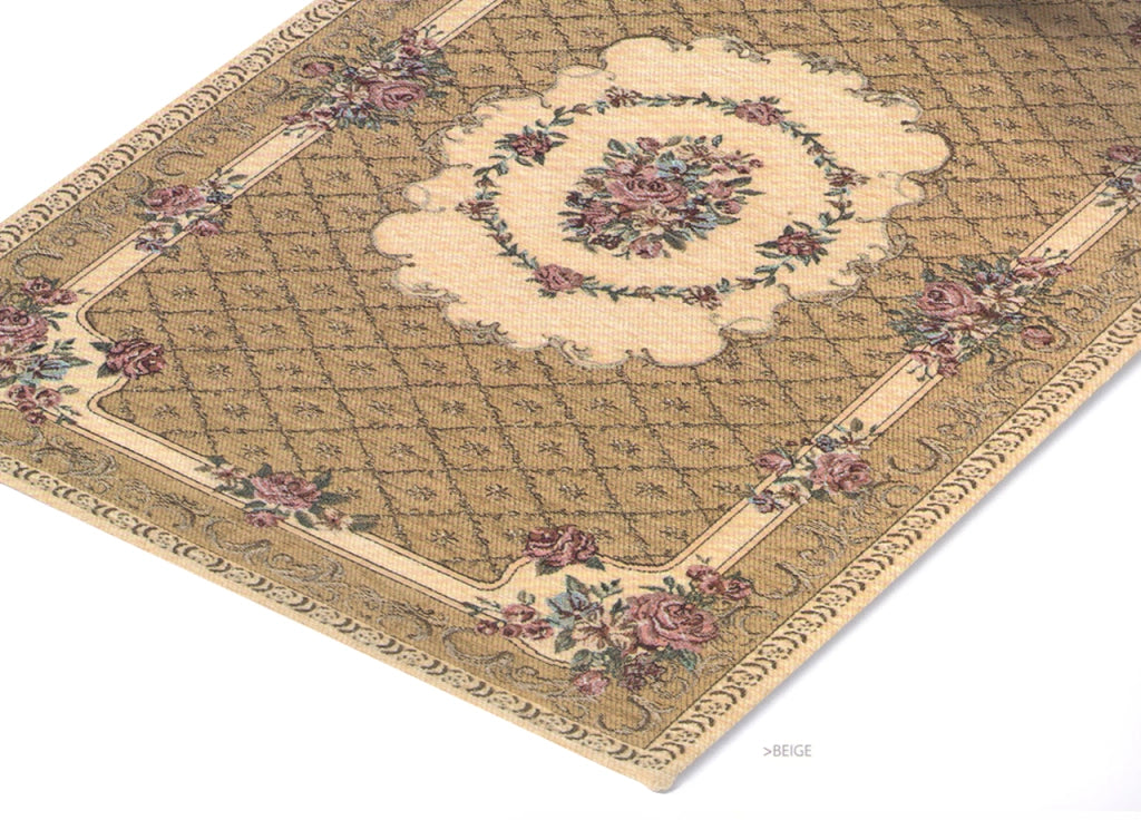Tappeto Velour Antiscivolo Modello Bouquet By Suardi - 65x220 cm - Beige